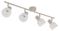Preview: Globo Strahler Planta 4-flammig E14 Sandfarben matt Metall Glas 70x15,5cm
