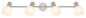Preview: Globo Strahler Planta 4-flammig E14 Sandfarben matt Metall Glas 70x15,5cm