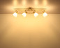 Preview: Globo Strahler Planta 4-flammig E14 Sandfarben matt Metall Glas 70x15,5cm