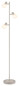 Preview: Globo Stehleuchte Planta 3-flammig E14 Sandfarben matt Metall Glas 154cm