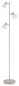 Preview: Globo Stehleuchte Planta 3-flammig E14 Sandfarben matt Metall Glas 154cm