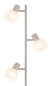 Preview: Globo Stehleuchte Planta 3-flammig E14 Sandfarben matt Metall Glas 154cm