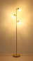 Preview: Globo Stehleuchte Planta 3-flammig E14 Sandfarben matt Metall Glas 154cm