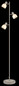 Preview: Globo Stehleuchte Planta 3-flammig E14 Sandfarben matt Metall Glas 154cm