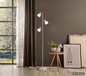 Preview: Globo Stehleuchte Planta 3-flammig E14 Sandfarben matt Metall Glas 154cm