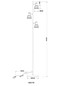 Preview: Globo Stehleuchte Planta 3-flammig E14 Sandfarben matt Metall Glas 154cm