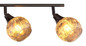 Preview: Globo Strahler Frosta 4-flammig E14 Schwarz-chrom matt rauchfarben Metall Glas geeist 70x19cm