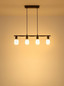 Preview: Globo Pendelleuchte Villegas 4-flammig E14 Schwarz-chrom matt verchromt Metall Glas 120x62cm