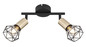 Preview: Globo Xara I E14 Strahler 2-fach 40W Schwarz, Metall Ø8cm 54802S-2AB