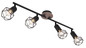 Preview: Globo Strahler Xara I 4-flammig E14 Schwarz Metall 60x21,5cm