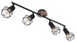 Preview: Globo Strahler Xara I 4-flammig E14 Schwarz Metall 60x21,5cm