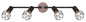 Preview: Globo Strahler Xara I 4-flammig E14 Schwarz Metall 60x21,5cm