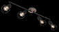Preview: Globo Strahler Xara I 4-flammig E14 Schwarz Metall 60x21,5cm