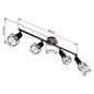 Preview: Globo Strahler Xara I 4-flammig E14 Schwarz Metall 60x21,5cm