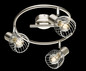 Preview: Globo Texas E14 Strahler 3-fach 40W Nickel Matt, Metall Ø8cm 54809-3