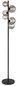 Preview: Globo LED Stehleuchte Riha 6-flammig G9 LED 6x 3,5W warmweiss Schwarz matt rauchfarben Metall Glas 155cm