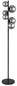 Preview: Globo LED Stehleuchte Riha 6-flammig G9 LED 6x 3,5W warmweiss Schwarz matt rauchfarben Metall Glas 155cm