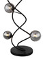 Preview: Globo LED Stehleuchte Riha 9-flammig G9 LED 9x 3,5W warmweiss Schwarz matt rauchfarben Metall Glas 162cm