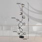 Preview: Globo LED Stehleuchte Riha 9-flammig G9 LED 9x 3,5W warmweiss Schwarz matt rauchfarben Metall Glas 162cm