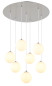 Preview: Globo Riha G9 Hängeleuchte 7-fach 3,50W Warmweiß Nickel Matt, Metall Ø12cm 56140-7H