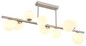 Preview: Globo LED Deckenleuchte Riha 9-flammig G9 LED 9x 3,5W warmweiss Nickel matt Metall Glas 87x37cm
