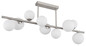 Preview: Globo LED Deckenleuchte Riha 9-flammig G9 LED 9x 3,5W warmweiss Nickel matt Metall Glas 87x37cm