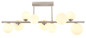Preview: Globo LED Deckenleuchte Riha 9-flammig G9 LED 9x 3,5W warmweiss Nickel matt Metall Glas 87x37cm