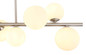 Preview: Globo LED Deckenleuchte Riha 9-flammig G9 LED 9x 3,5W warmweiss Nickel matt Metall Glas 87x37cm