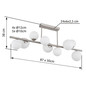 Preview: Globo LED Deckenleuchte Riha 9-flammig G9 LED 9x 3,5W warmweiss Nickel matt Metall Glas 87x37cm