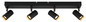 Preview: Globo LED Strahler Este 4-flammig 21W warmweiss 90Ra Schwarz matt Metall Aluminium 56x11cm