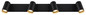 Preview: Globo LED Strahler Este 4-flammig 21W warmweiss 90Ra Schwarz matt Metall Aluminium 56x11cm