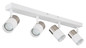Preview: Globo Strahler Brisbon 4-flammig GU10 Weiß matt Nickel matt Metall Aluminium 56x12cm