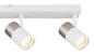 Preview: Globo Strahler Brisbon 4-flammig GU10 Weiß matt Nickel matt Metall Aluminium 56x12cm