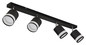 Preview: Globo LED Strahler Lucero 4-flammig GX53 LED 4x 7W warmweiss Schwarz matt Metall 80x18,5cm