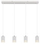 Preview: Globo Korben GU10 Hängeleuchte 4-fach 25W Weiß Matt, Metall Ø6cm 57906-4HW