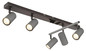 Preview: Globo Strahler Robby 5-flammig GU10 Schwarz-chrom grau matt Metall 70x35cm