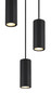 Preview: Globo Pendelleuchte James 3-flammig GU10 Schwarz matt Metall Aluminium Ø21cm
