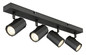 Preview: Globo Strahler James 4-flammig GU10 Grau matt Metall Aluminium 53x14,5cm