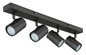 Preview: Globo Strahler James 4-flammig GU10 Grau matt Metall Aluminium 53x14,5cm
