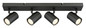Preview: Globo Strahler James 4-flammig GU10 Grau matt Metall Aluminium 53x14,5cm
