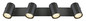 Preview: Globo Strahler James 4-flammig GU10 Grau matt Metall Aluminium 53x14,5cm