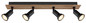 Preview: Globo Strahler Drew 4-flammig GU10 Dunkelbraun Holz 50x9cm