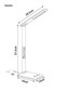 Preview: Globo LED Tischleuchte Darnell 5W dimmbar CCT warm-/neutral-/tageslichtweiss Schwarz 37,5cm