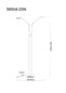 Preview: Globo LED Stehleuchte Silvio 2-flammig 2x 6,5W dimmbar CCT warm-/neutralweiss Nickel matt Metall 172cm