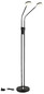 Preview: Globo LED Stehleuchte Silvio 2-flammig 2x 6,5W dimmbar CCT warm-/neutralweiss Schwarz matt Metall 173cm