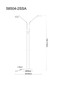 Preview: Globo LED Stehleuchte Silvio 2-flammig 2x 6,5W dimmbar CCT warm-/neutralweiss Sandfarben matt Metall 173cm