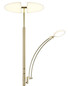 Preview: Globo LED Deckenfluter Tirana 40W dimmbar CCT warm-/neutral-/tageslichtweiss Messingfarben matt Metall 183cm