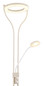 Preview: Globo LED Deckenfluter Ebro 20W warmweiss Sandfarben matt Metall Glas 194cm