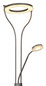 Preview: Globo LED Deckenfluter Ebro 20W warmweiss Kaffeefarben matt Metall Glas 194cm
