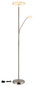 Preview: Globo LED Deckenfluter Stanford 28W dimmbar warmweiss Nickel matt Metall 180cm